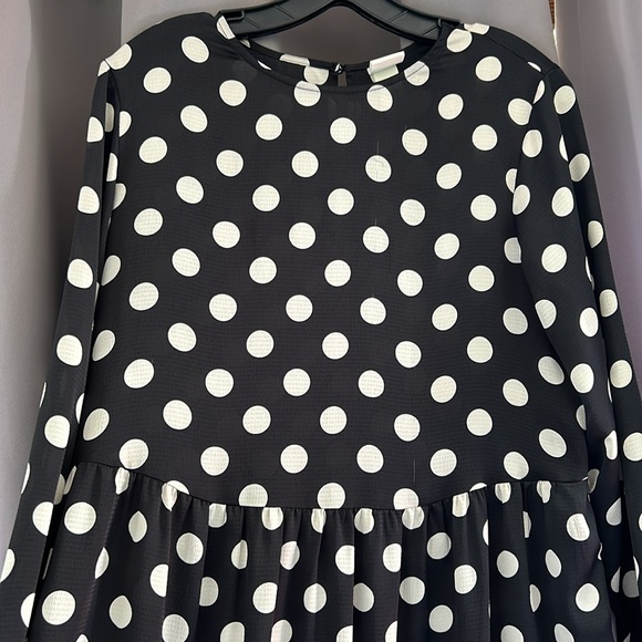 HM Long Sleeve Maxi Polka Dot Dress - Picture 7 of 7
